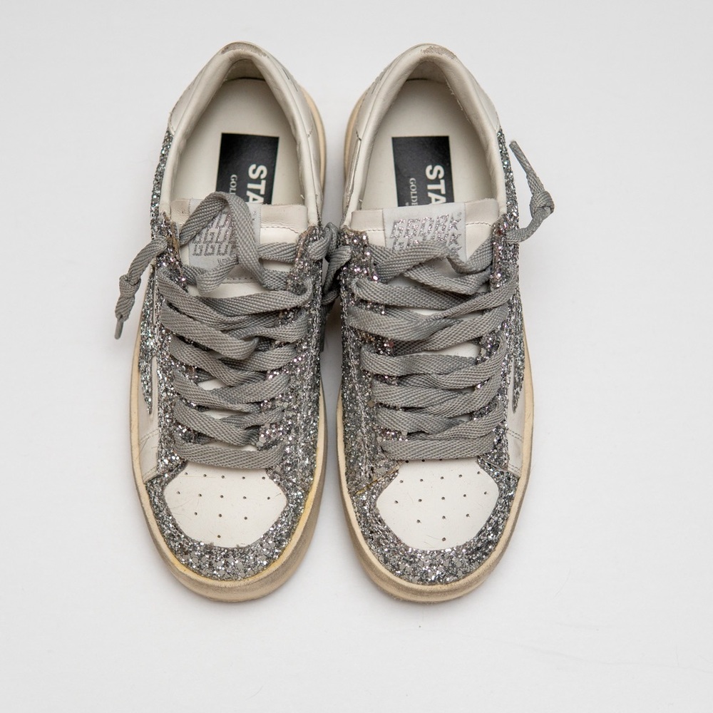 Golden Goose Stardan Glitter & Leather Sneaker